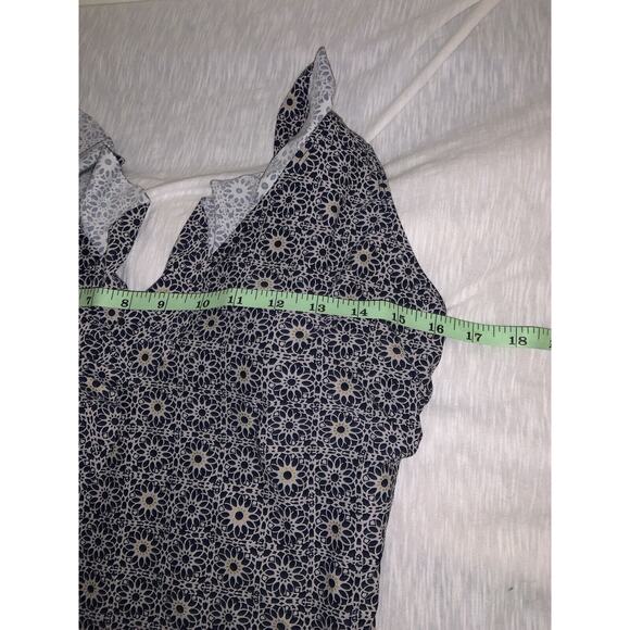 Nip Tuck Swim Floral Blue One Piece Swimsuit Multi Fit Cup Size 8 - Picture 6 of 7